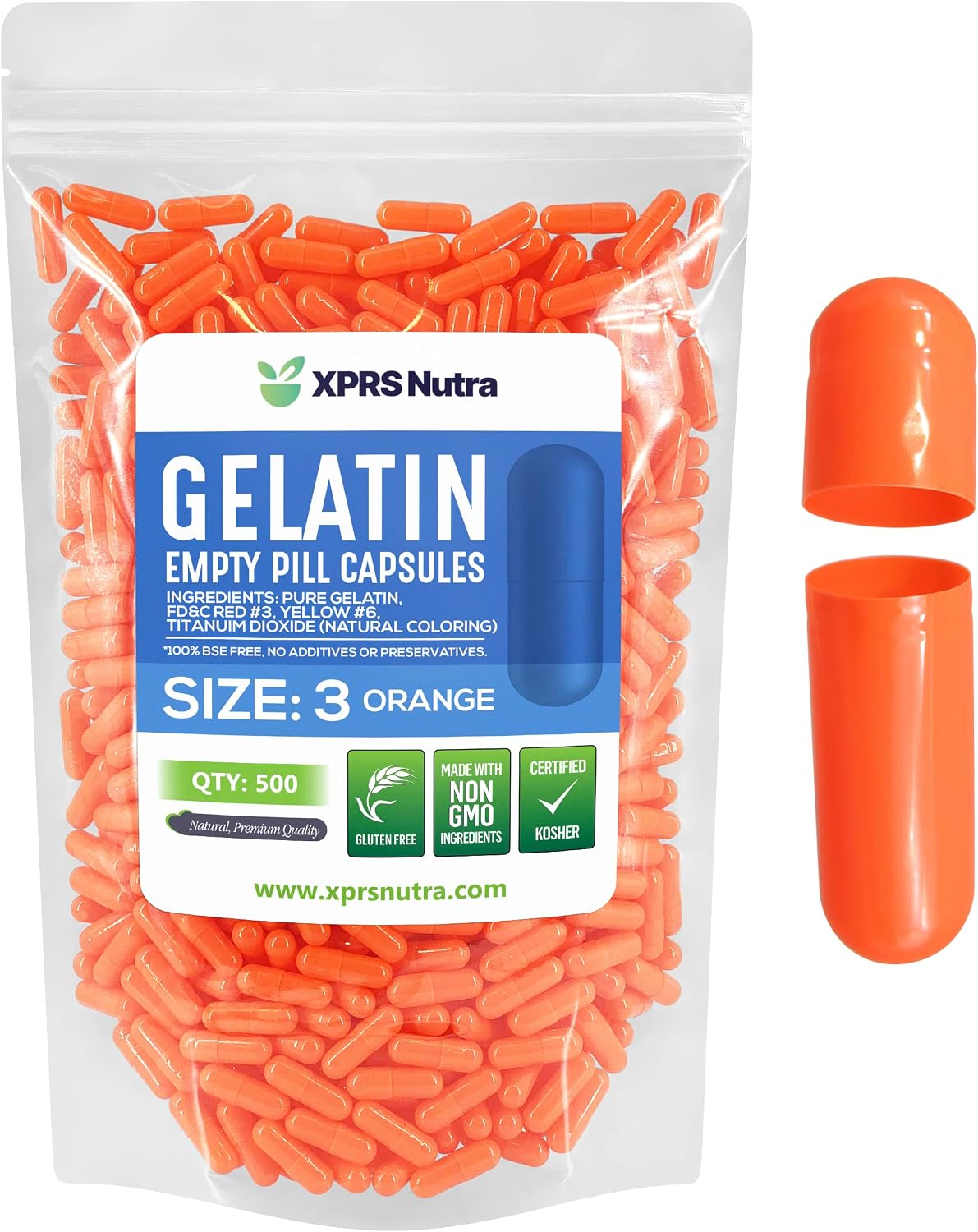 XPRS Nutra Size 3 Empty Gelatine Capsules – 100 Count - görsel 10