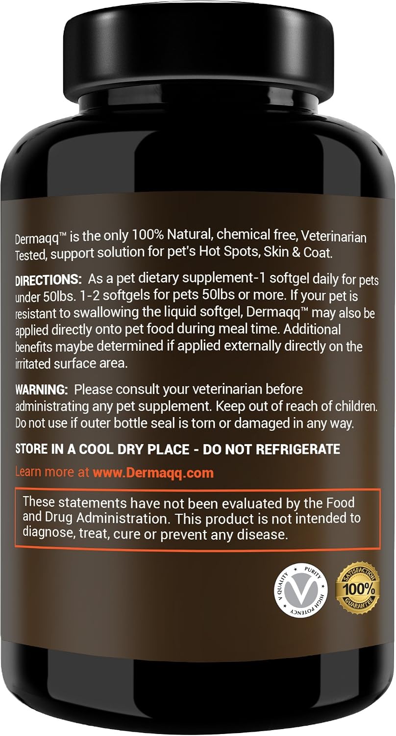 Dermaqq HIGH Absorption Ubiquinol (QH) CoQ10 for Dogs and Cats – Supports Skin Health and Coat - görsel 2