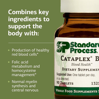 Standard Process Cataplex B12 - Vitamin B12 Food Supplement - 90 Tablets