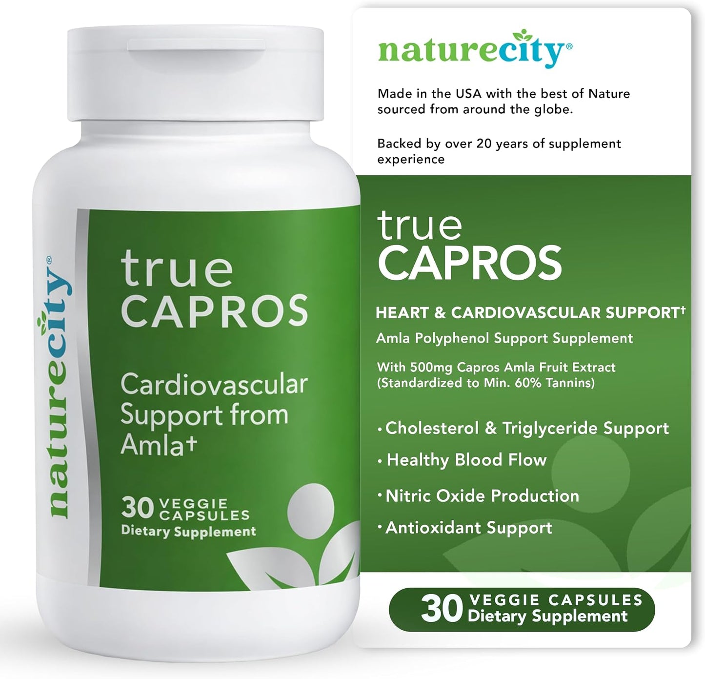 True-Capros Amla Fruit Extract Supplement – Polyphenol Antioxidant for Cardiovascular Support (30 Vegan Capsules) - görsel 1