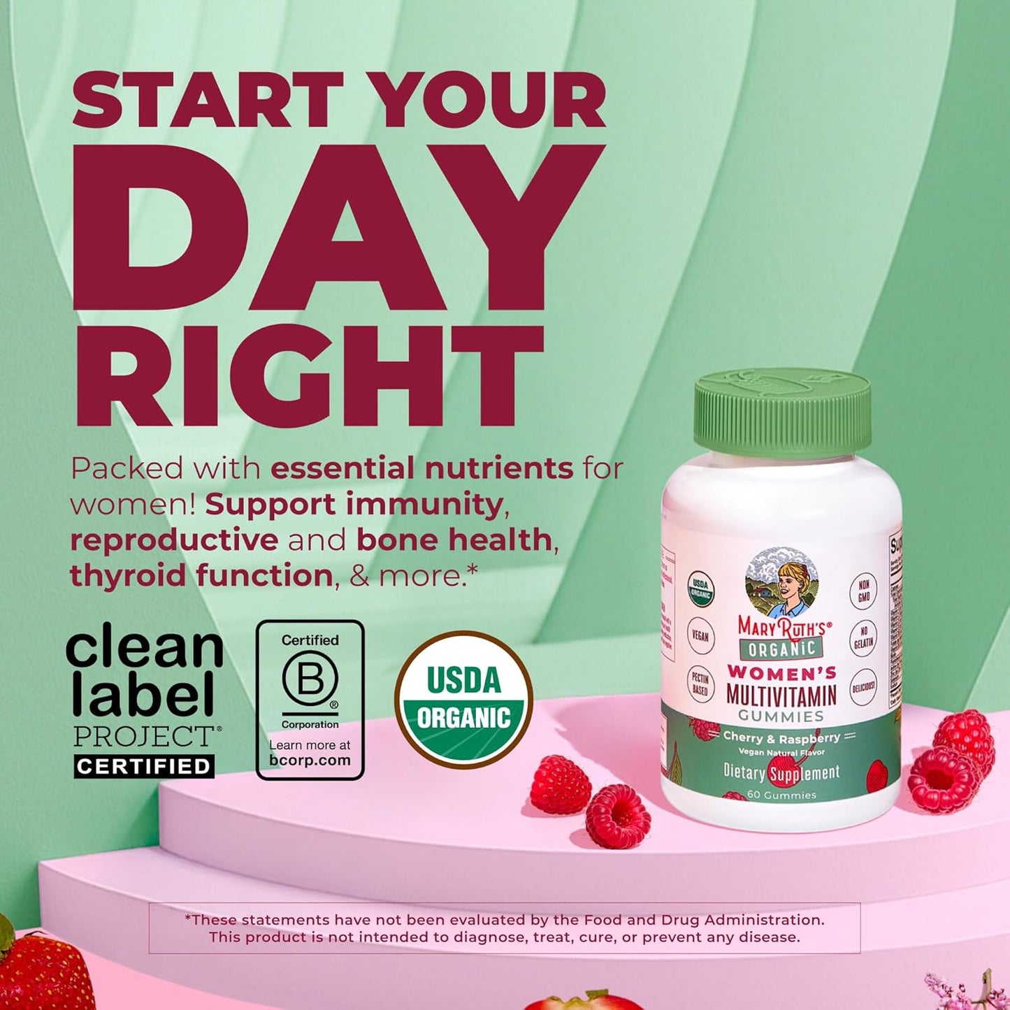 MaryRuth's Multivitamin Gummies for Women, Ages 14+, 60 Gummies - görsel 2