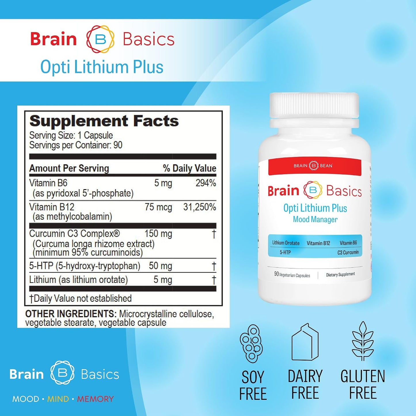 Opti Lithium Plus – Brain Health Supplement - görsel 2