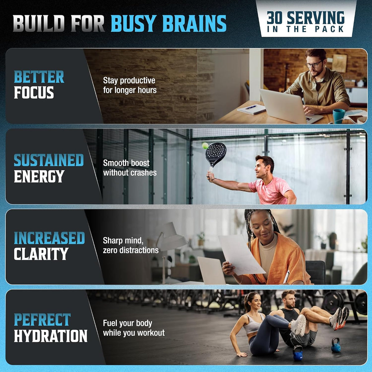 Switch Nootropic Brain Supplement - Memory & Focus Drink Mix, Sugar-Free - görsel 7