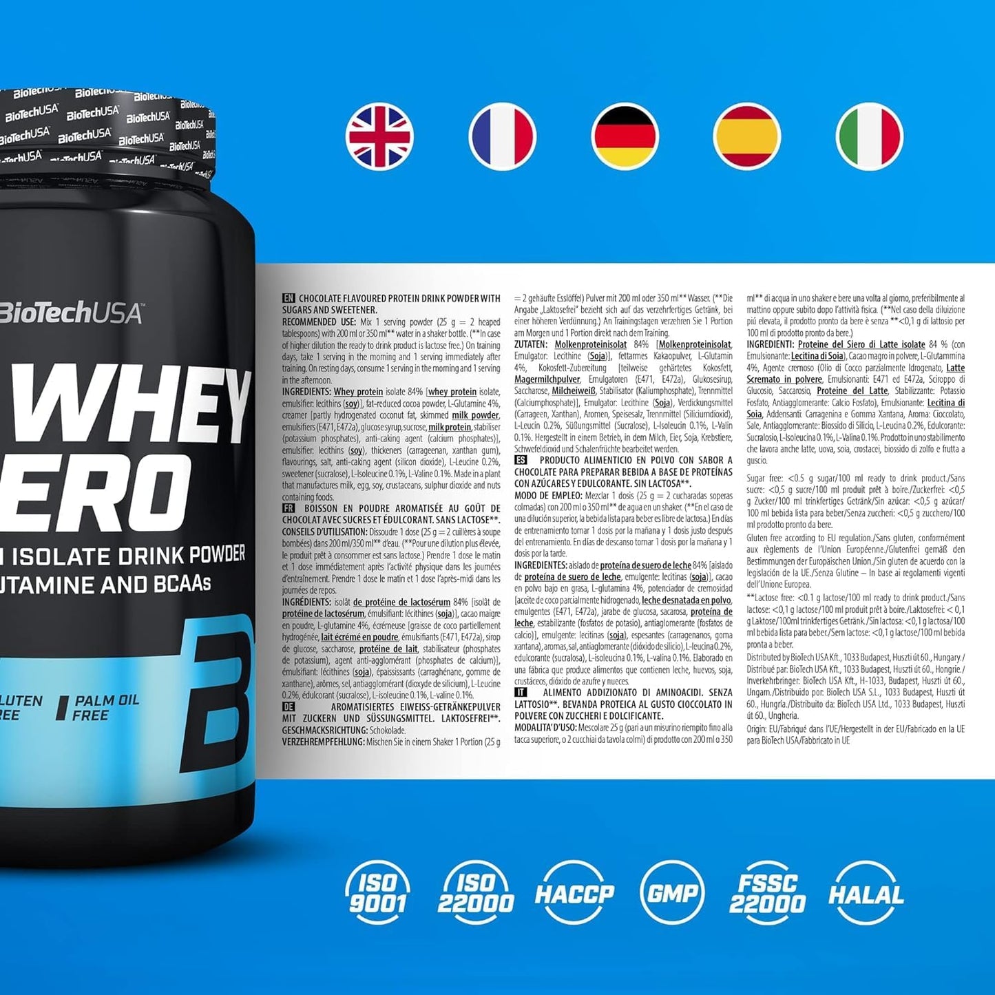 BioTech USA Iso Whey Zero Whey Protein Isolate, Cookies & Cream, 2.27kg - görsel 4