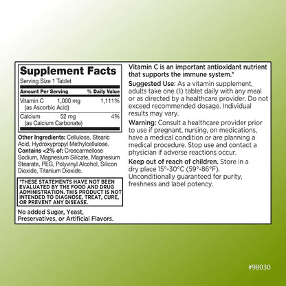 Quality Choice Vitamin C 1000 mg – Immune Support & Antioxidant Food Supplement (300 Tablets)