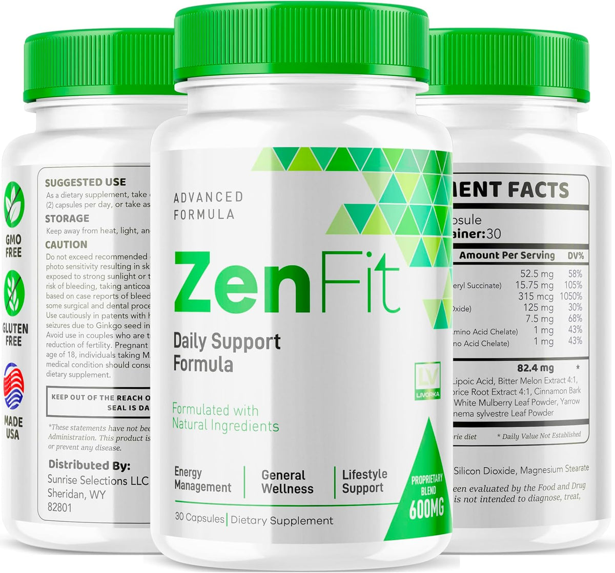 (2 Pack) Zenfit Capsules, Zenfit Supplement, Zenfit Capsules, Zenfit Natural Supplements, ZenFit, Zenfit Advanced Formula, 60 Capsules for 2 Months - görsel 8