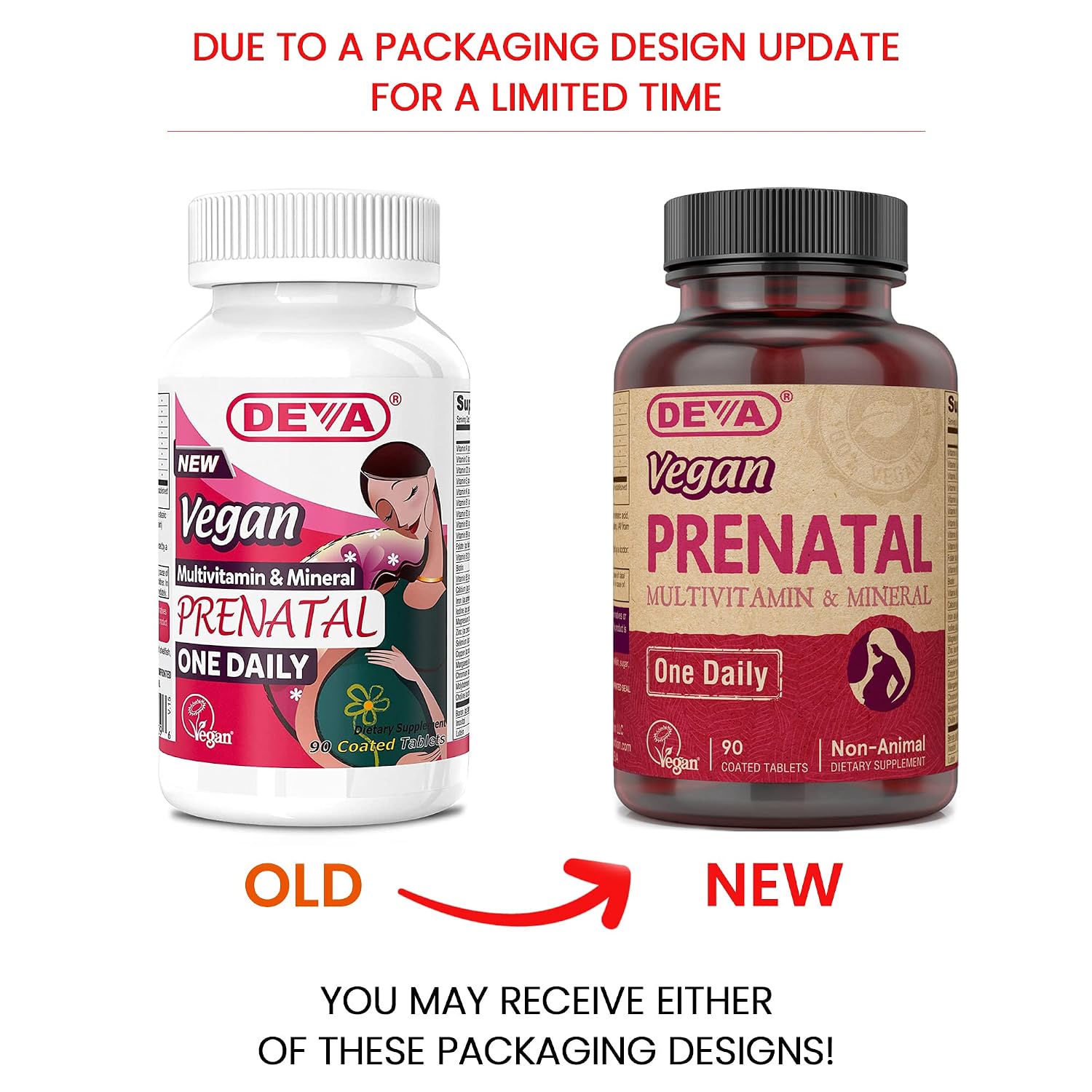 DEVA Vegan Prenatal Multivitamin – Once Daily with Folate & Chelated Iron, 90 Tablets - görsel 2