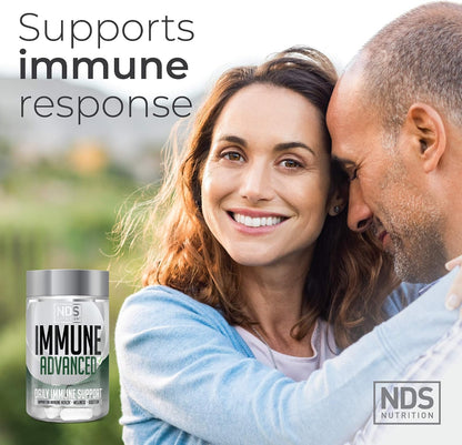 Advanced Immune Support – Elderberry, Vitamin C, D, Zinc, Probiotic, 90 Capsules