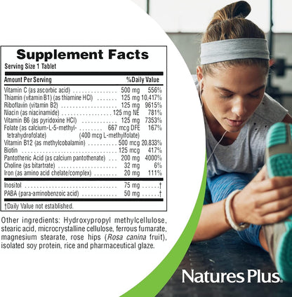 NaturesPlus Ultra-Stress with Iron, Sustained Release - 30 Vegetarian Tablets