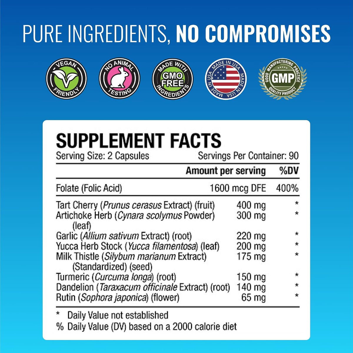 Approved Science Uric Acid Flush Supplement - Tart Cherry, Turmeric, Milk Thistle - Joint Support and Active Mobility - Made in USA - Vegan - 180 Capsules per Bottle - 6 Month Supply - 2 Bottles - görsel 6