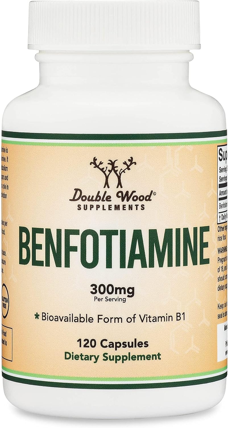 Benfotiamine 300mg Servings - 120 Capsules - Double Wood - görsel 5