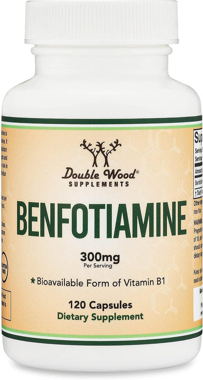 Benfotiamine 300mg Servings - 120 Capsules - Double Wood