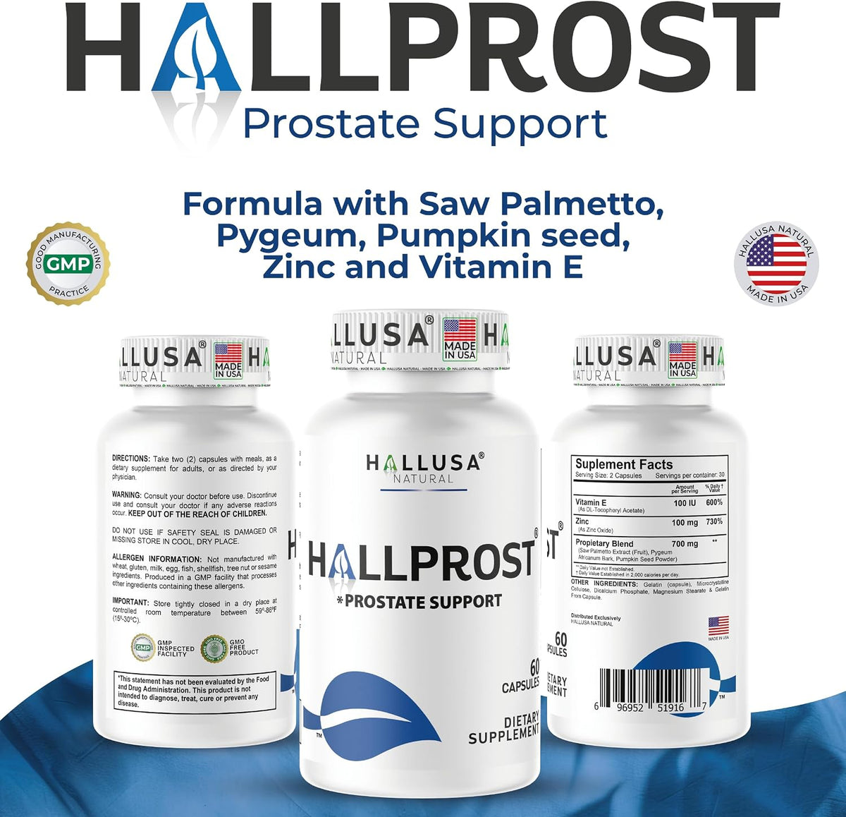 Hallusa Natural Hallprost – Prostate & Urinary Support Supplement (60 Capsules) - görsel 3