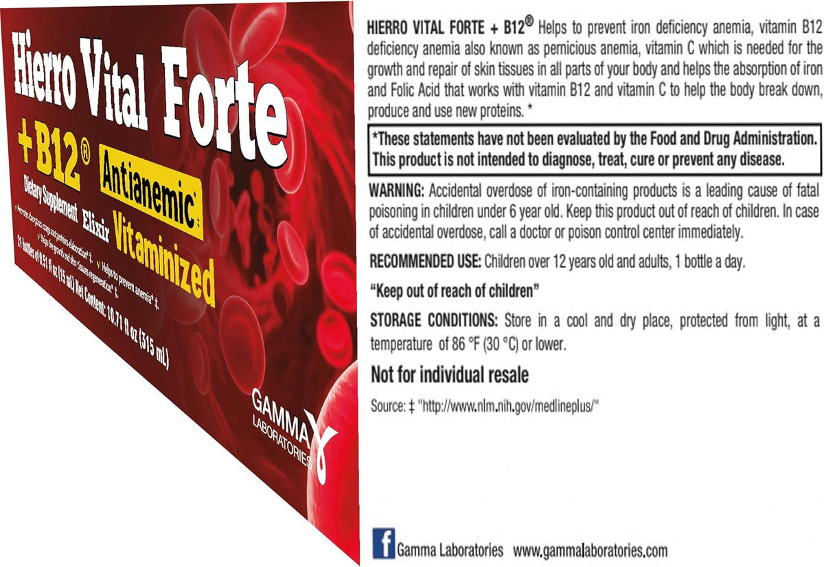 HIERRO VITAL Forte + B12 Antianaemic Supplement (21 Tablets) - görsel 4