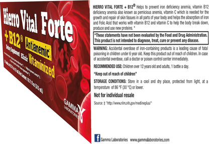 HIERRO VITAL Forte + B12 Antianaemic Supplement (21 Tablets)
