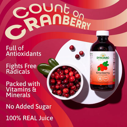 Dynamic Health Pure Cranberry Juice Concentrate, Unsweetened, 237ml