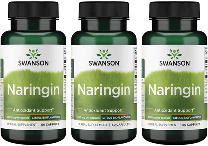 Swanson Naringin Citrus Bioflavonoid 500 mg, 60 Capsules