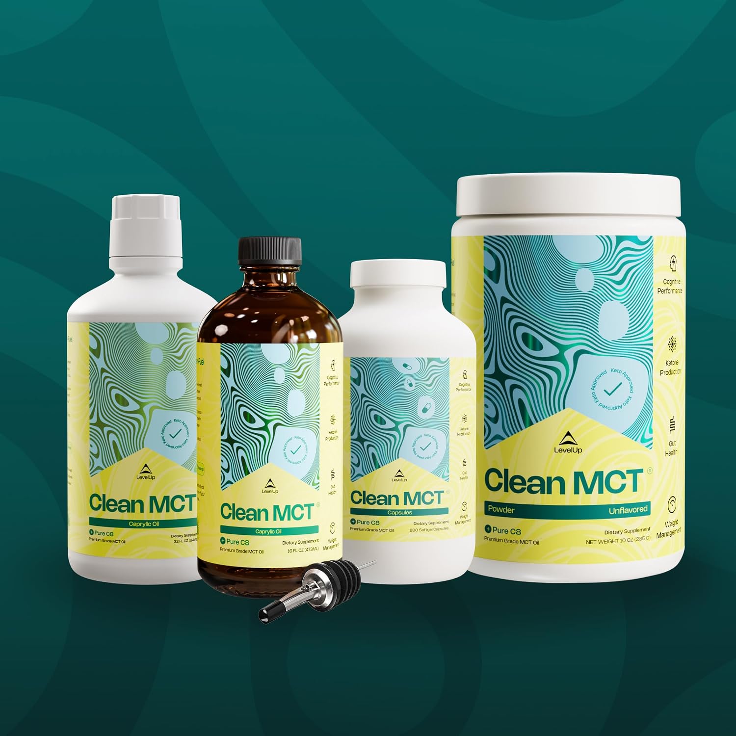LevelUp C8 MCT Oil – 100% Pure Caprylic Acid (from Coconut) for Clean Energy & Focus – Keto-Friendly MCT Oil for Coffee – Non-GMO (Glass Bottle, 473 ml) - görsel 6