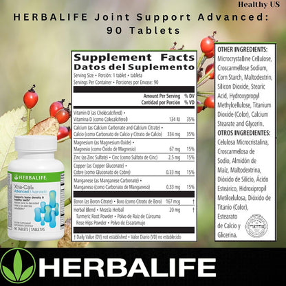 Herbalife Xtra-Cal Advanced: Calcium Tablets with Vitamin D and Minerals (90 Tablets)