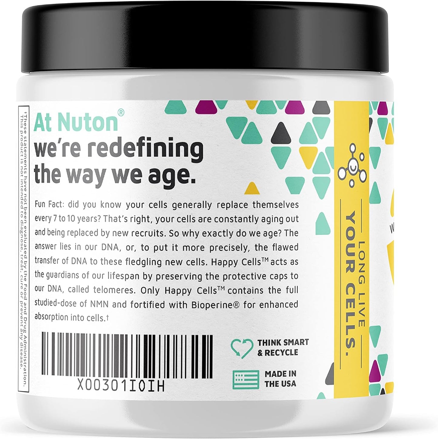 Nuton Happy Cells - NMN Supplement with Bioperine for Healthy Ageing and Cellular Repair - görsel 3