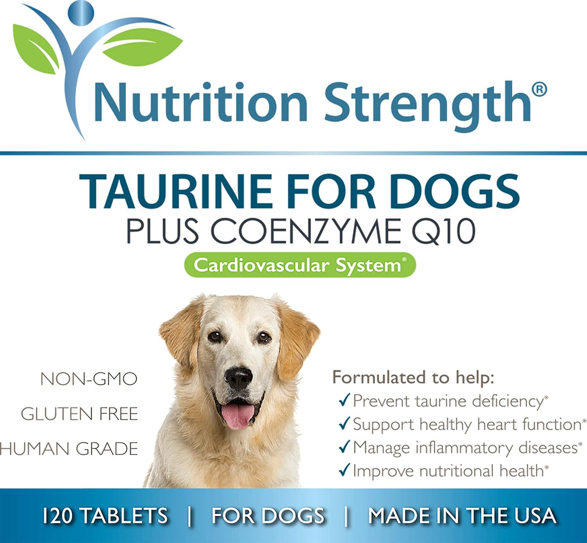 Nutrition Strength Taurine for Dogs with Coenzyme Q10, 120 Chewable Tablets - görsel 6