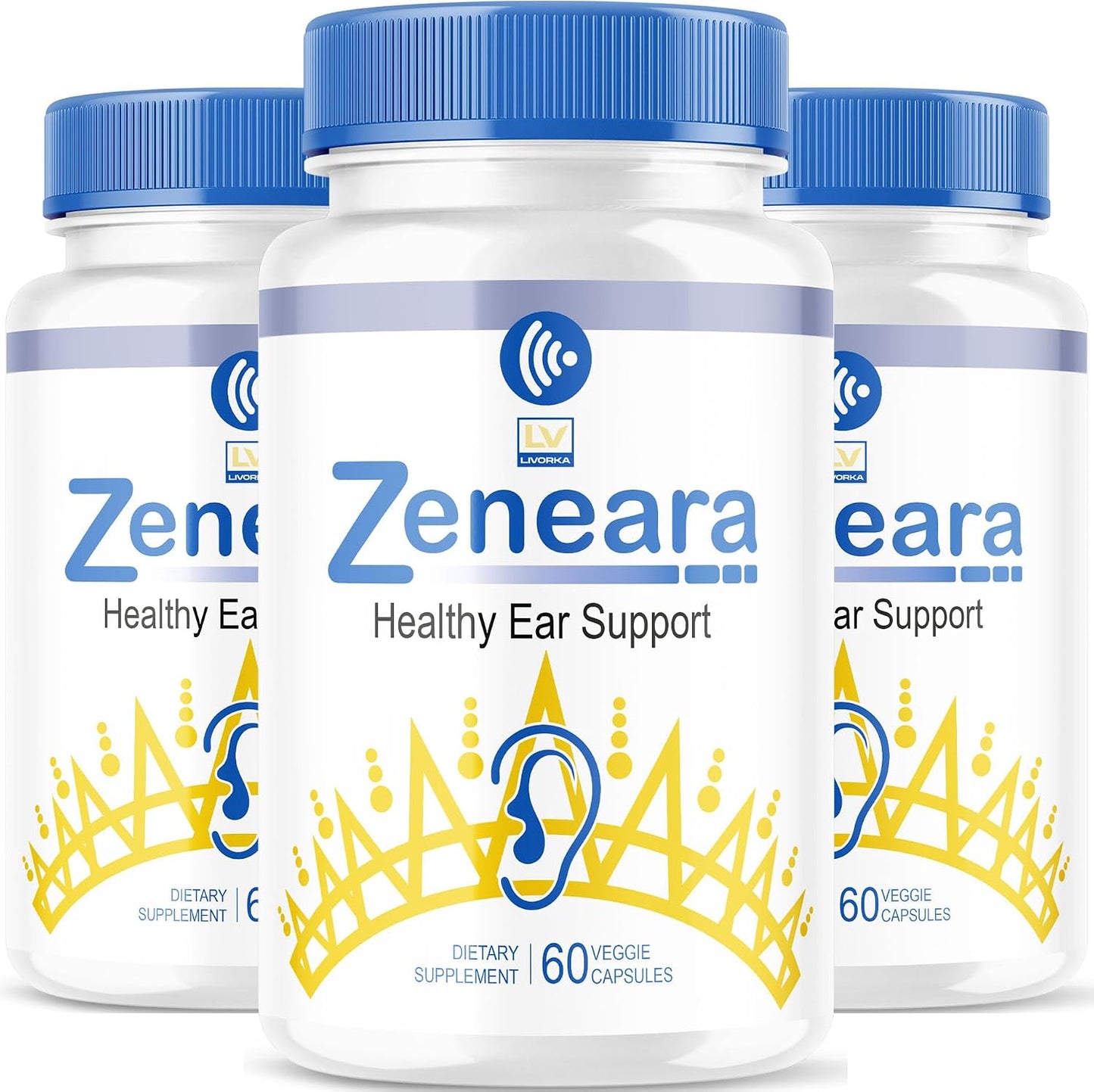 Zeneara Ear Support Supplement - 3-Pack (180 Capsules) - görsel 1