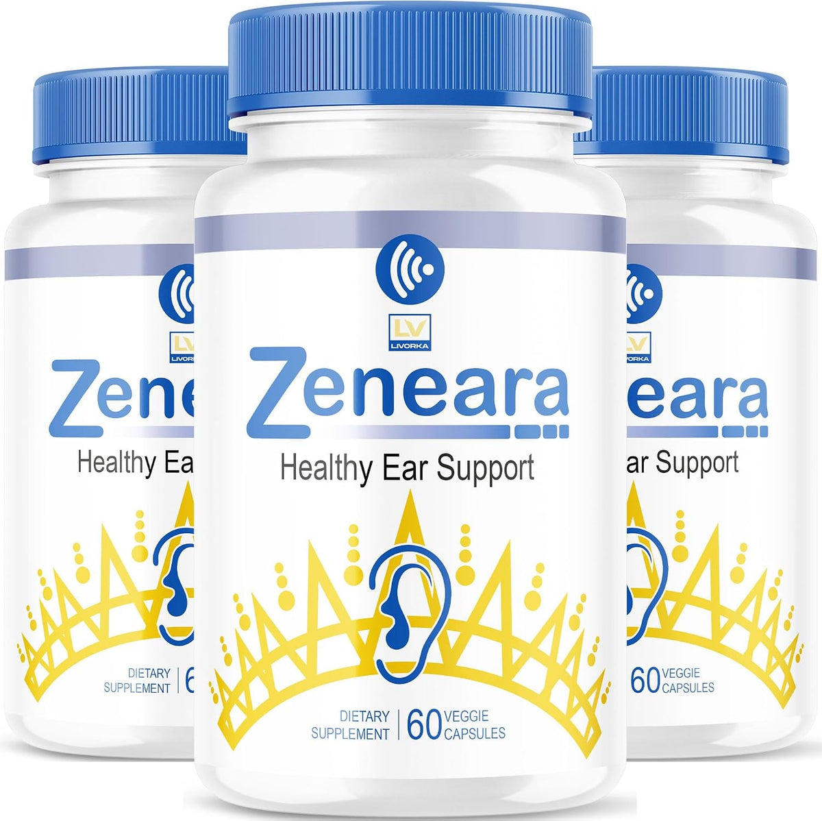 Zeneara Ear Support Supplement - 3-Pack (180 Capsules) - görsel 1