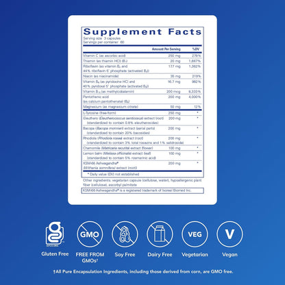 Pure Encapsulations Daily Stress Formula - Promotes Relaxation and Moderates the Effects of Occasional Stress, 180 Capsules