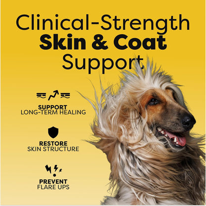 DocItchy Medical-Strength Hair Skin & Nails Dog Supplement – Vitamin A, Niacinamide, EPA Omega 3 – 90 Chews – Image 2