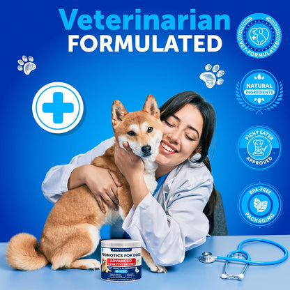 Probiotics for Dogs - Support Gut Health, Itchy Skin, Allergies, Immunity, Yeast Balance - Dog Probiotics and Digestive Enzymes with Prebiotics - 180 Probiotic Chews for Dogs