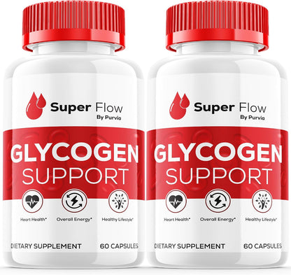 Super Flow Glycogen Optimiser – Maximum Strength Food Supplement for Overall Wellness Support (120 Capsules)