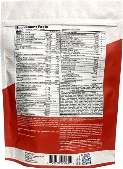 Healthy 'N Fit NUTRI Pack - 30 Day Packets - Multivitamin All-in-One Daily Packets