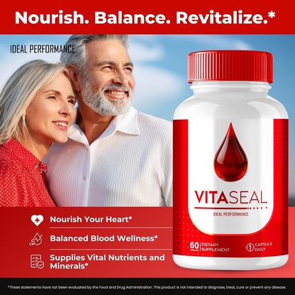 Vitaseal Capsules - Blood Support Food Supplement, Premium Formula for Healthy Circulation & Stable Levels (5 Pack)
