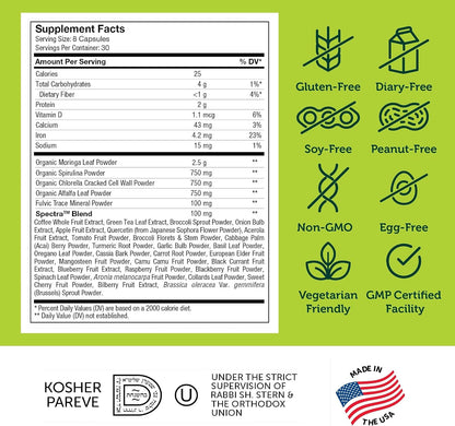 Zahler Core Greens - Superfood Greens Capsules (240 Capsules)