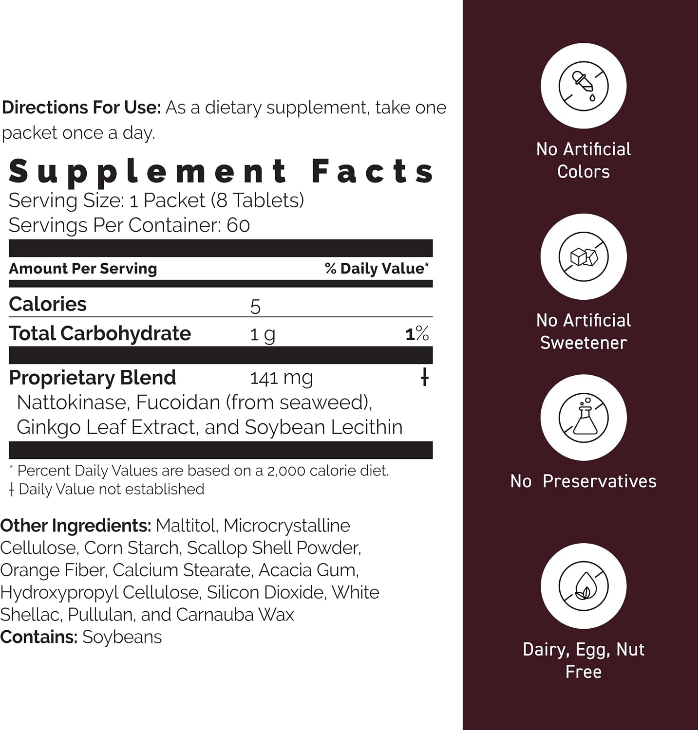 Umeken Nattokinase Plus Fucoidan - 5000FU Nattokinase with Okinawan Fucoidan, 60 Packets - görsel 6