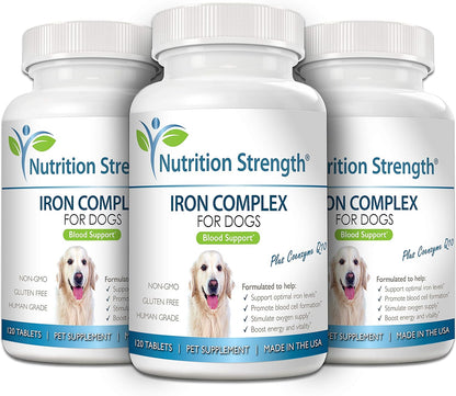 Nutrition Strength Iron for Dogs with Anaemia – Blood Health Support, 120 Chewable Tablets