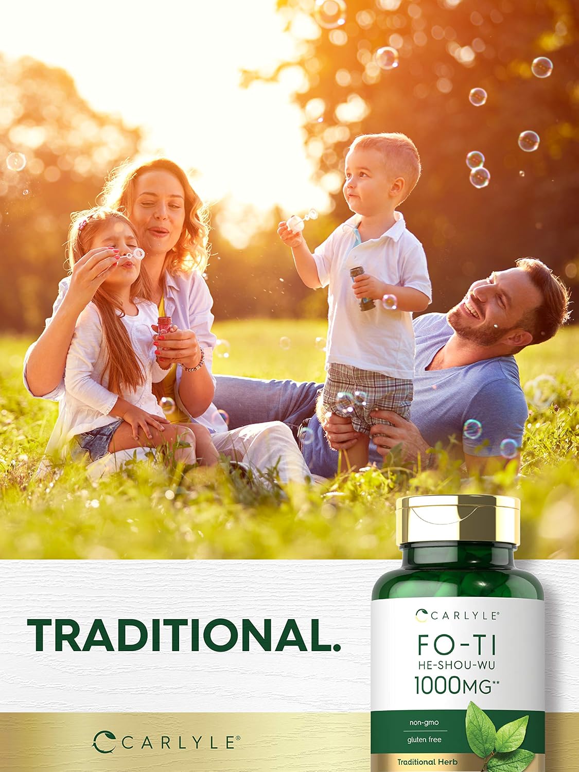 Carlyle Fo-Ti Supplement | 180 Capsules | He-Shou-Wu Root Extract | Non-GM and Gluten-free - görsel 6