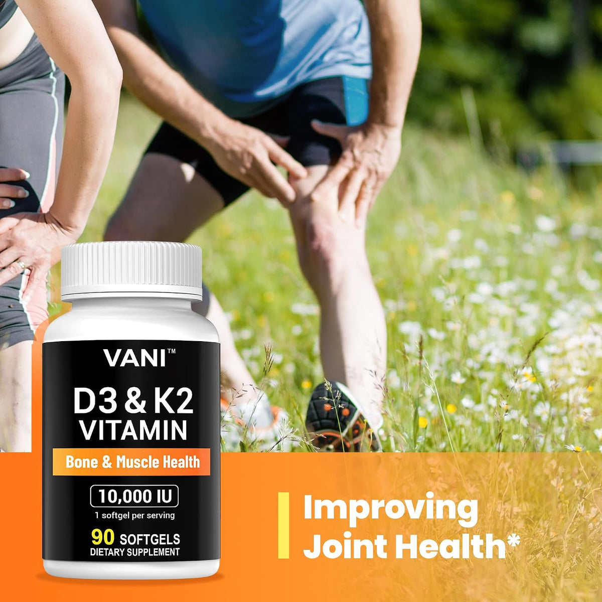 Vitamin D3 (10000 IU) + K2 (MK-7) – 90 Soft gel capsules for Bone, Muscle & Teeth Health - görsel 4