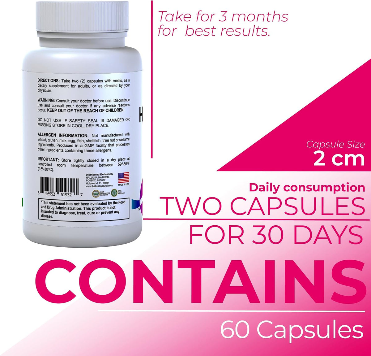 HallMultiWomen – Multivitamin for Women with Biotin, Zinc, Magnesium & B-Complex | 60 Capsules - görsel 4