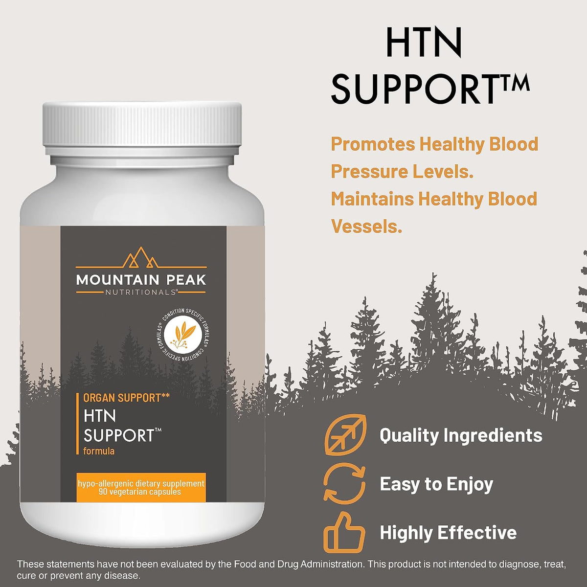 Mountain Peak Nutritionals HTN Support Supplement for Heart & Circulation Health - Advanced Formula with Rauwolfia, Hawthorn Berry, and Magnesium (90 Vegetarian Capsules) - görsel 2