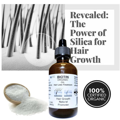 Biotin Pure Organic Oil Hair Treatment with Peanut Oil and Silica
