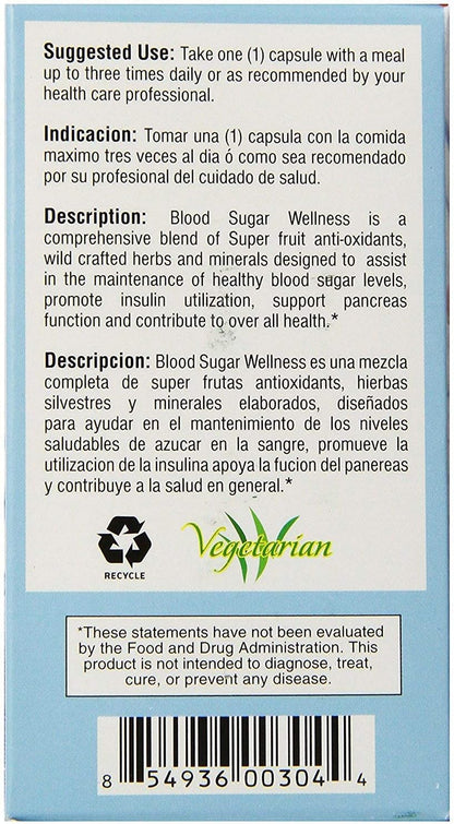 Bio Nutrition Blood Sugar Wellness - 60 Vegetarian Capsules