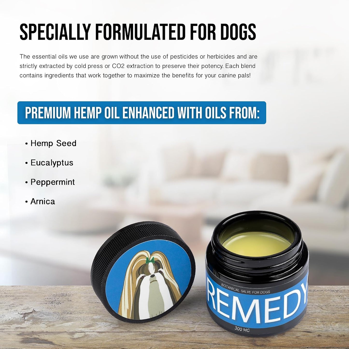Remedy – Dog Balm with Hemp Oil for Skin Growth Support - görsel 3