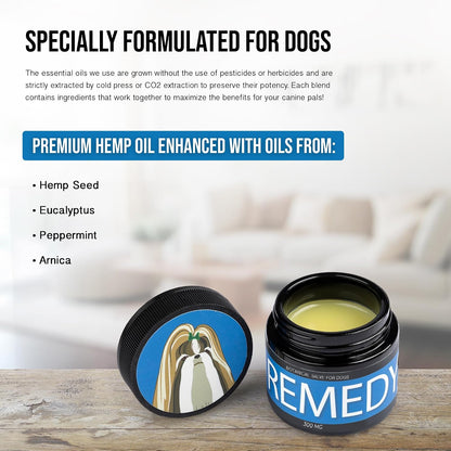 Remedy – Dog Balm with Hemp Oil for Skin Growth Support