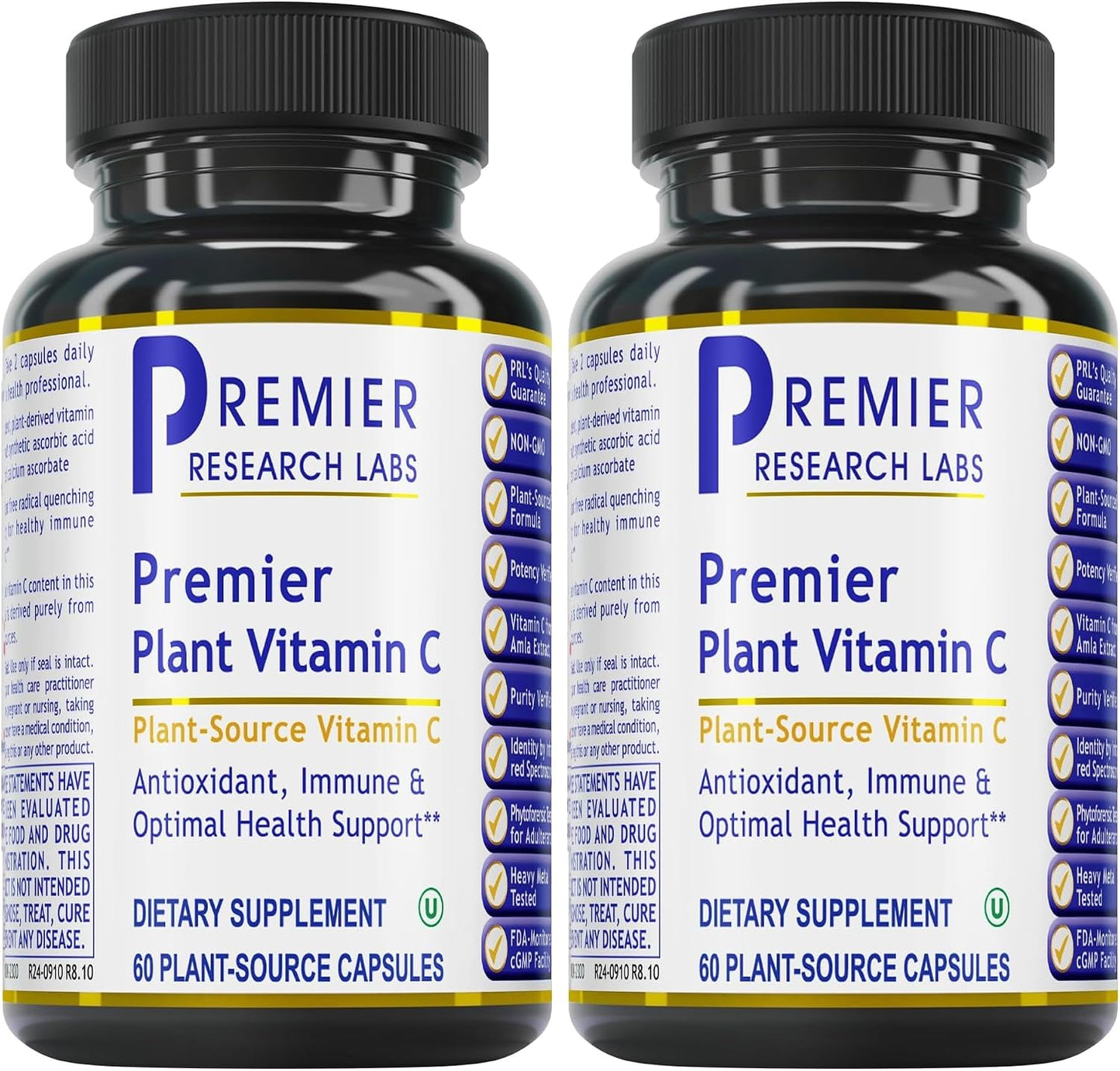 Premier Research Labs Essential C Complex - Whole Food Vitamin C with Bioflavonoids & Rose Hips - 60 Vegetarian Capsules - görsel 7