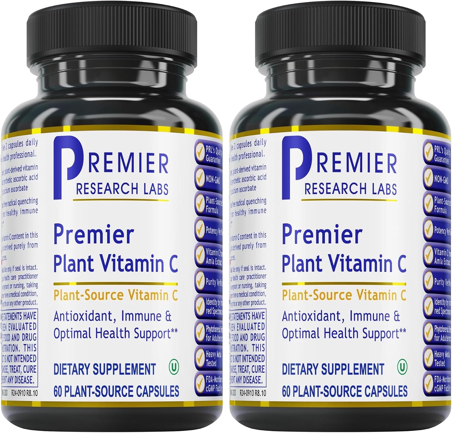 Premier Research Labs Essential C Complex - Whole Food Vitamin C with Bioflavonoids & Rose Hips - 60 Vegetarian Capsules - görsel 7