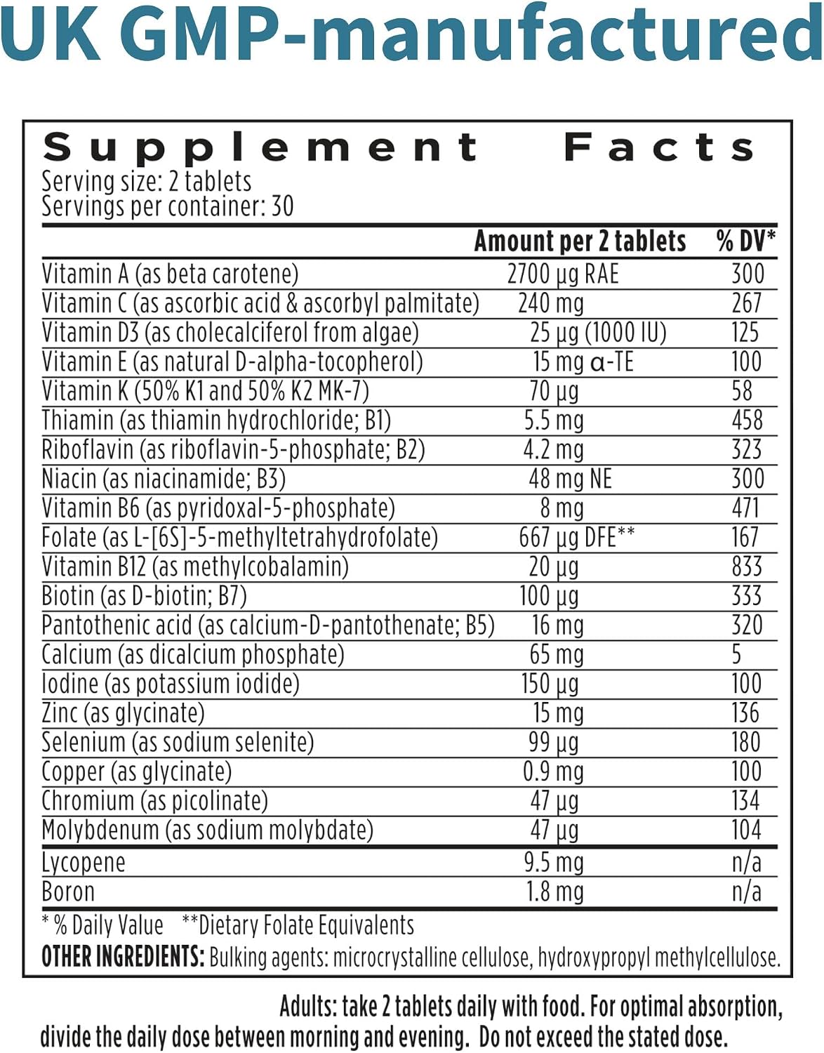 Igennus Methylated Multivitamin for Men – 22 Active Nutrients, 60 Tablets - görsel 6
