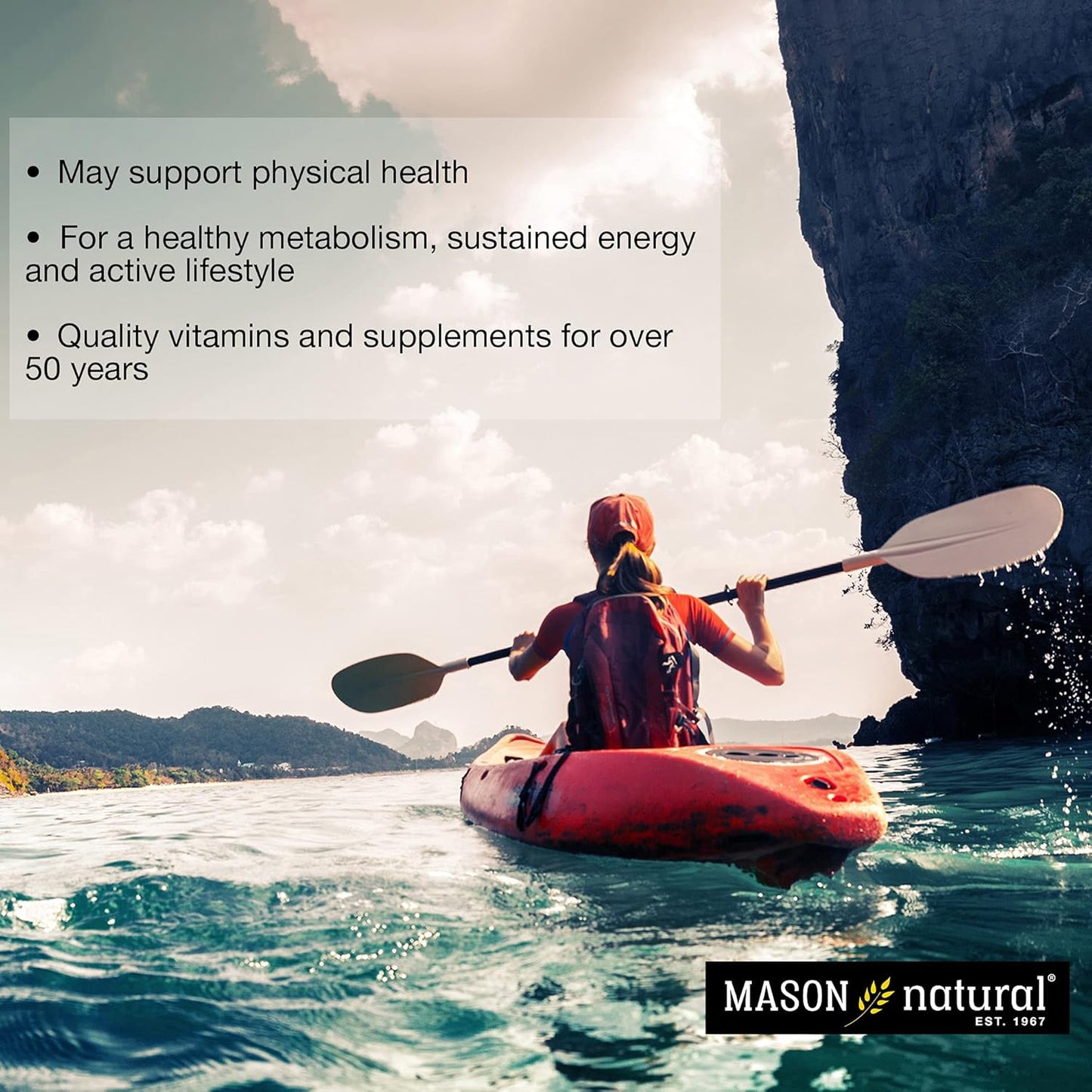 MASON NATURAL Vitamin B12 50 mcg with Calcium, 300 Tablets (3-Pack) - görsel 6