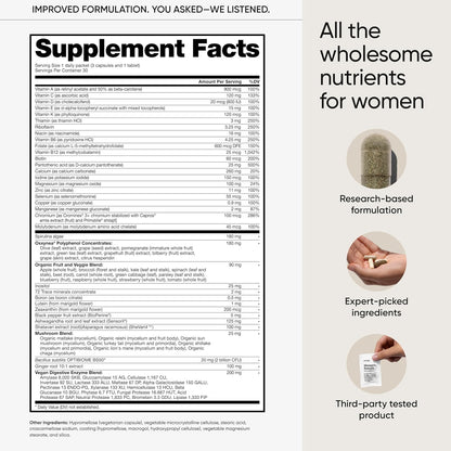 meOrigin Multivitamin for Women – All-in-One Supplement Complex with 77 Nutrients for Overall Health, Hair & Skin, Energy Support (30 Day Supply)