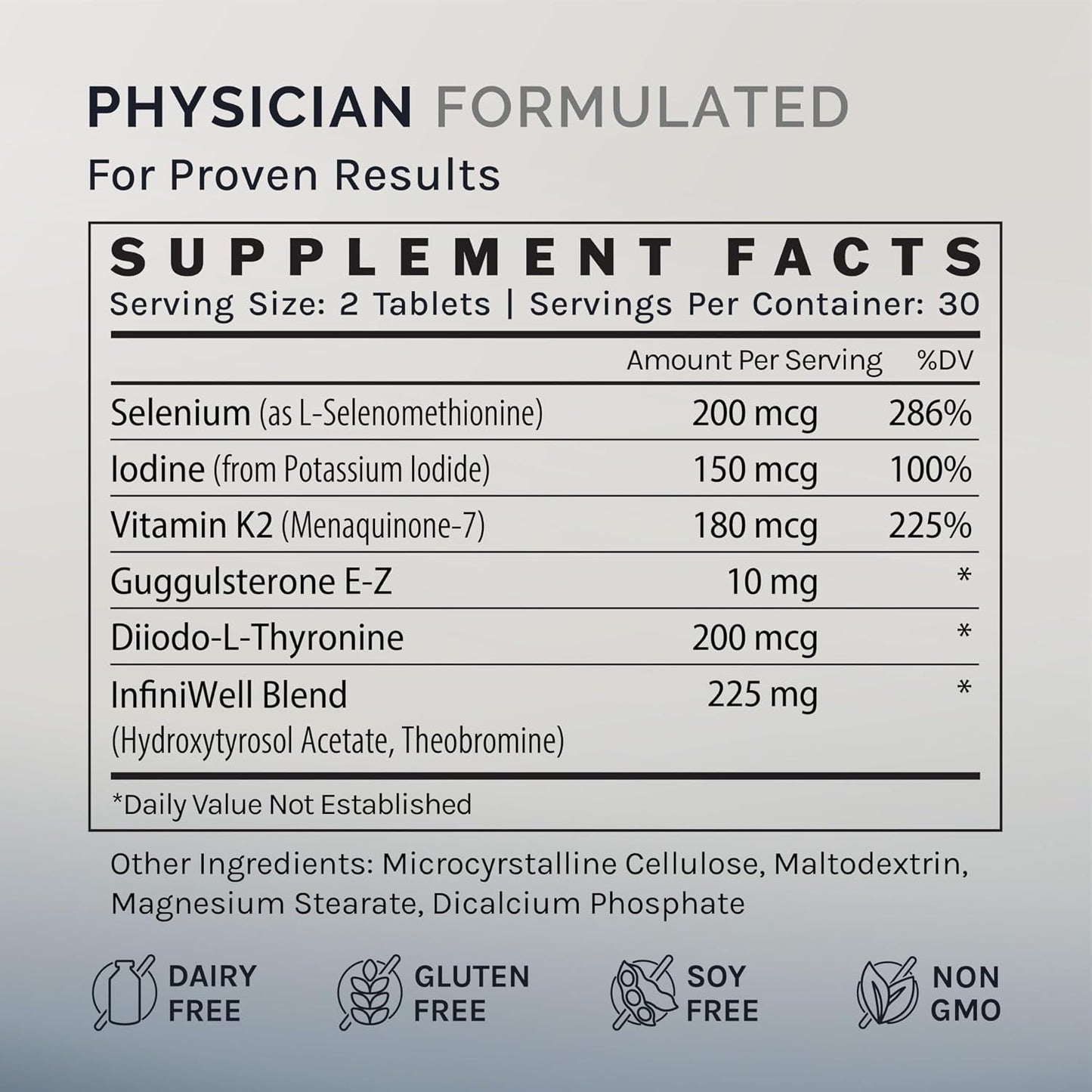 InfiniWell Thyroid Support+ - Targeted Thyroid Support Complex - 60 Tablets - görsel 5